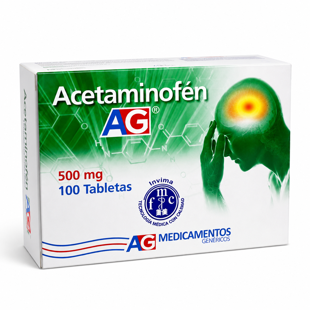 Acetaminofén 500 mg Cja 100 Tab - American Generics