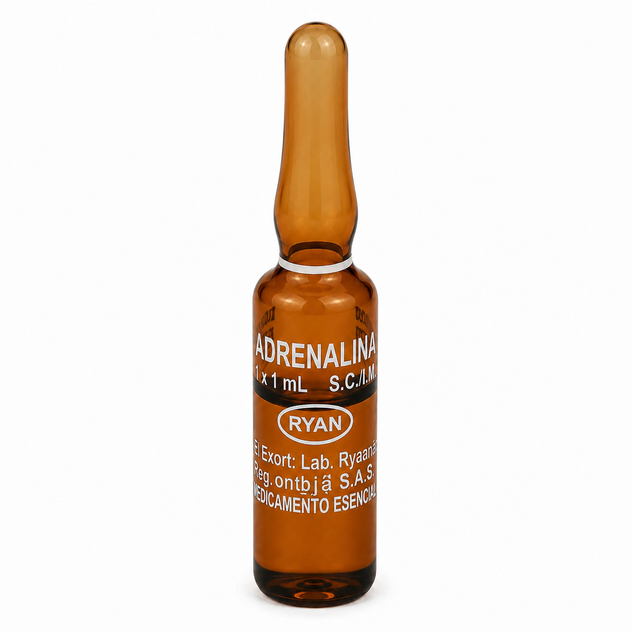 Adrenalina 1 mg x 1 ml Epinefrina Ryan ampolla inyectable x und