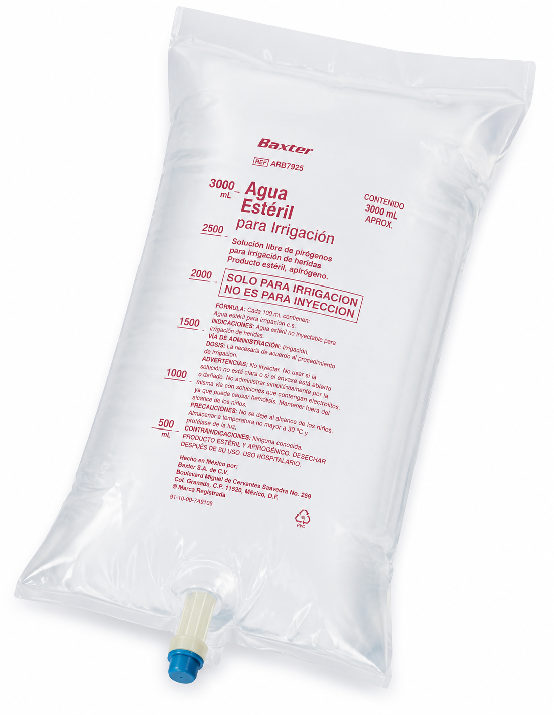 Agua Esteril Para Irrigación 3000 ml ARB7925