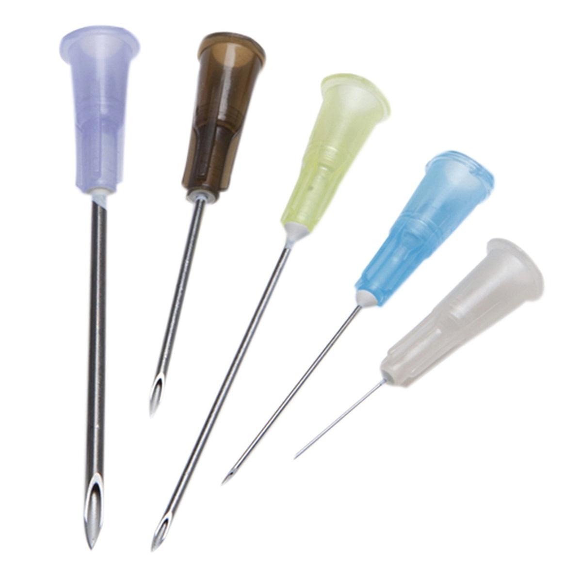 Aguja hipodérmica BD PrecisionGlide de 23G x 1" (25 mm), fabricada en acero inoxidable con pabellón de polipropileno, estéril y desechable, presentada en caja de 100 unidades.