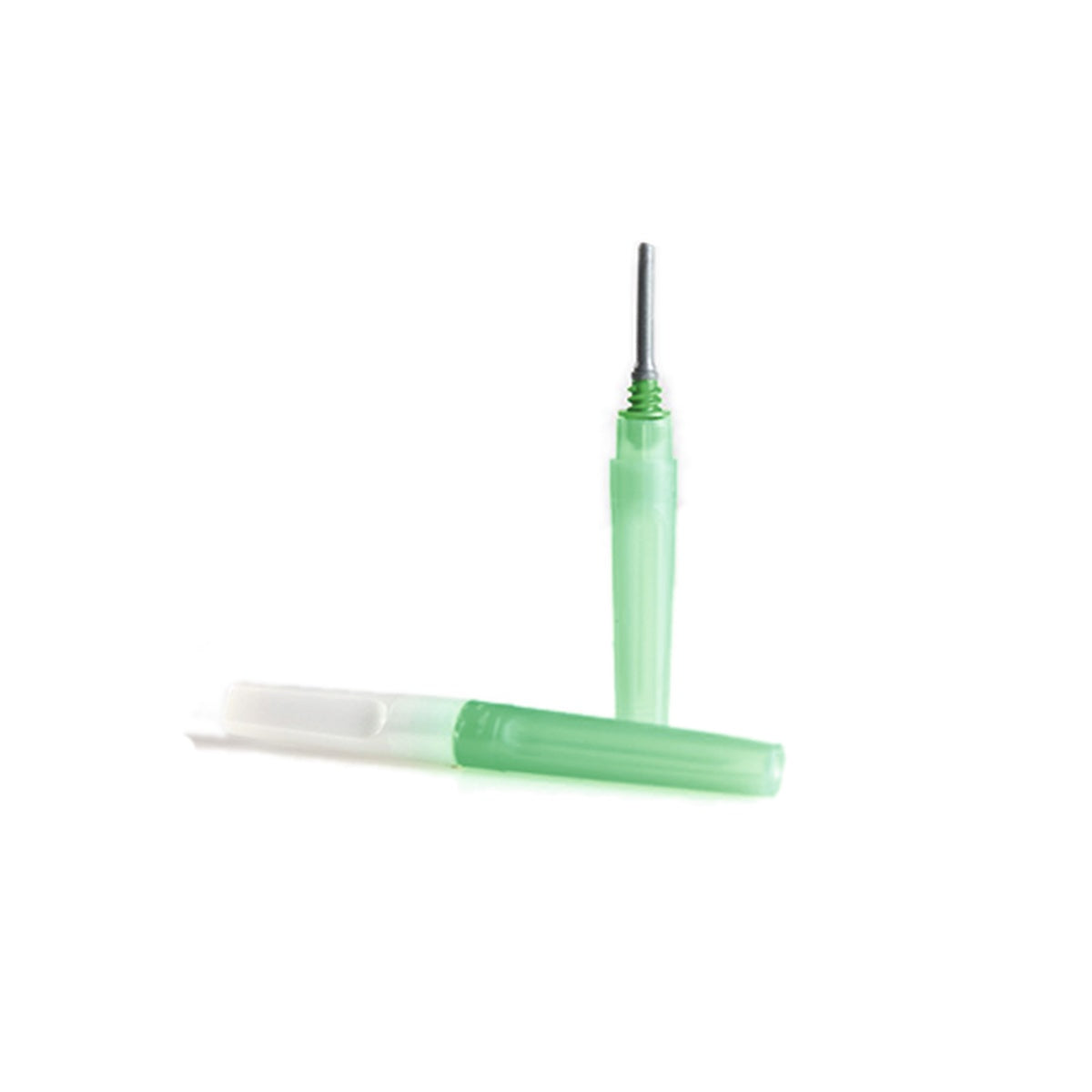 Aguja Múltiple BD Vacutainer® 21G x 1 1/2", estéril, con doble punta y técnica Precision Glide™, presentada en caja de 100 unidades.