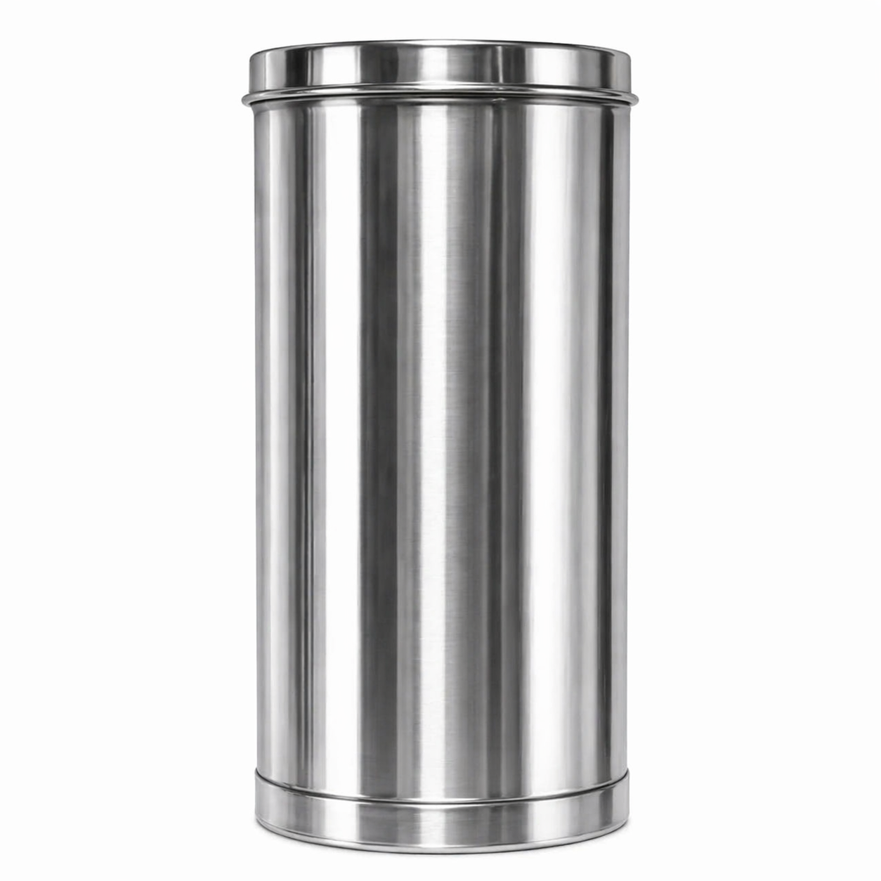 Algodonera en acero inoxidable 2B 12x24 Acerquirúrgicos recipiente cilíndrico con tapa para uso médico y almacenamiento de algodón