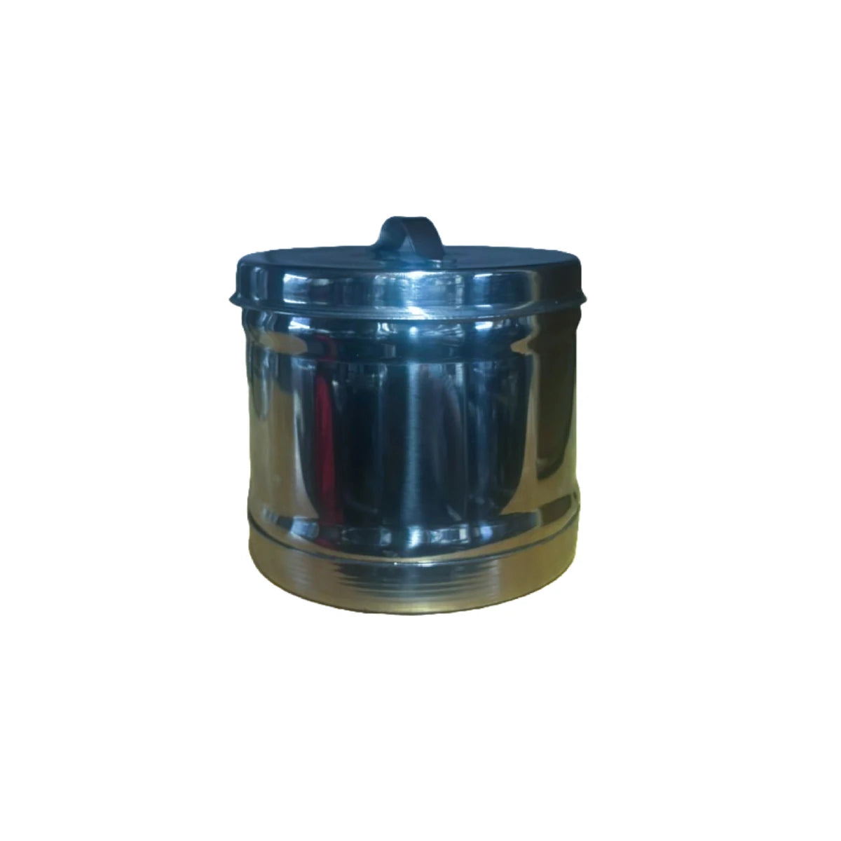 Algodonera en acero quirúrgico de 10x9 cm, fabricada en acero inoxidable, ideal para uso clínico y sanitario.