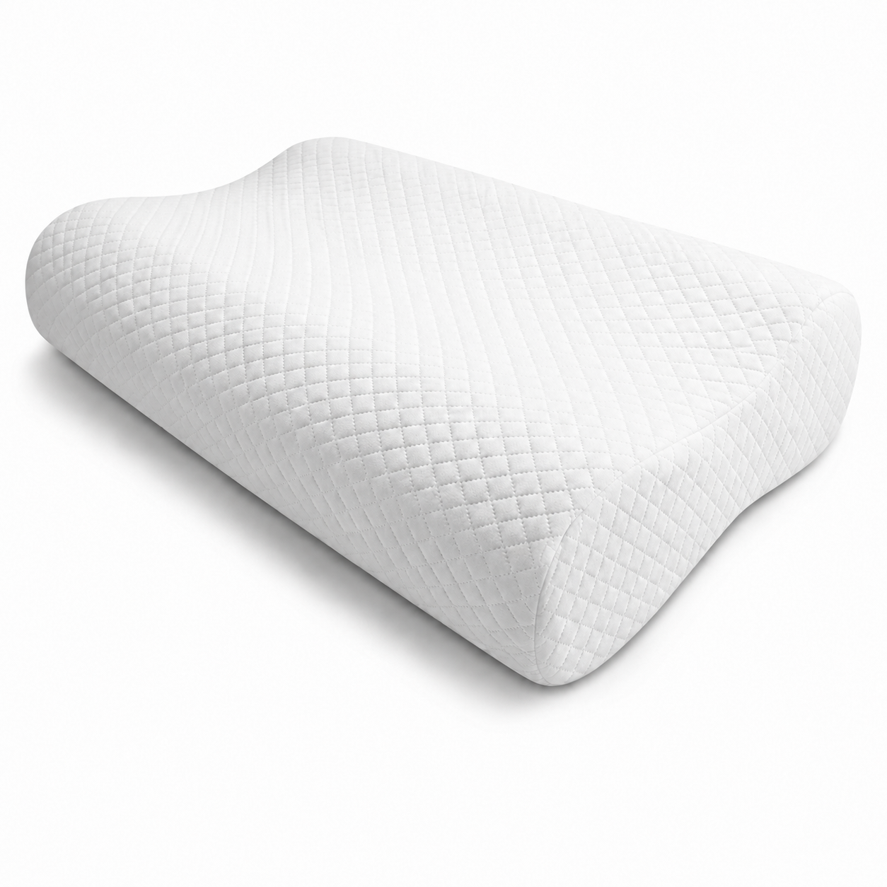 Almohada ergonómica cervical Relax Time de 50 x 30 cm, diseñada para brindar soporte y comodidad al cuello durante el descanso.