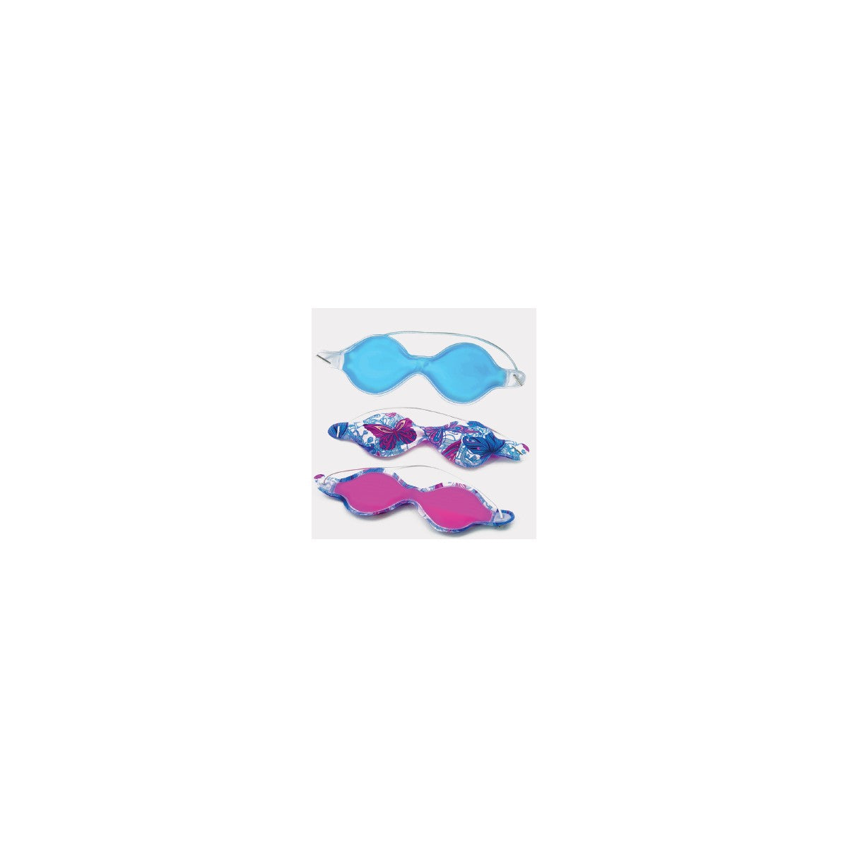 Anteojos Glacial FT-DD-002, terapia de frío/calor, color gel visible, material Viniglass 250, elástico de sujeción, talla única.