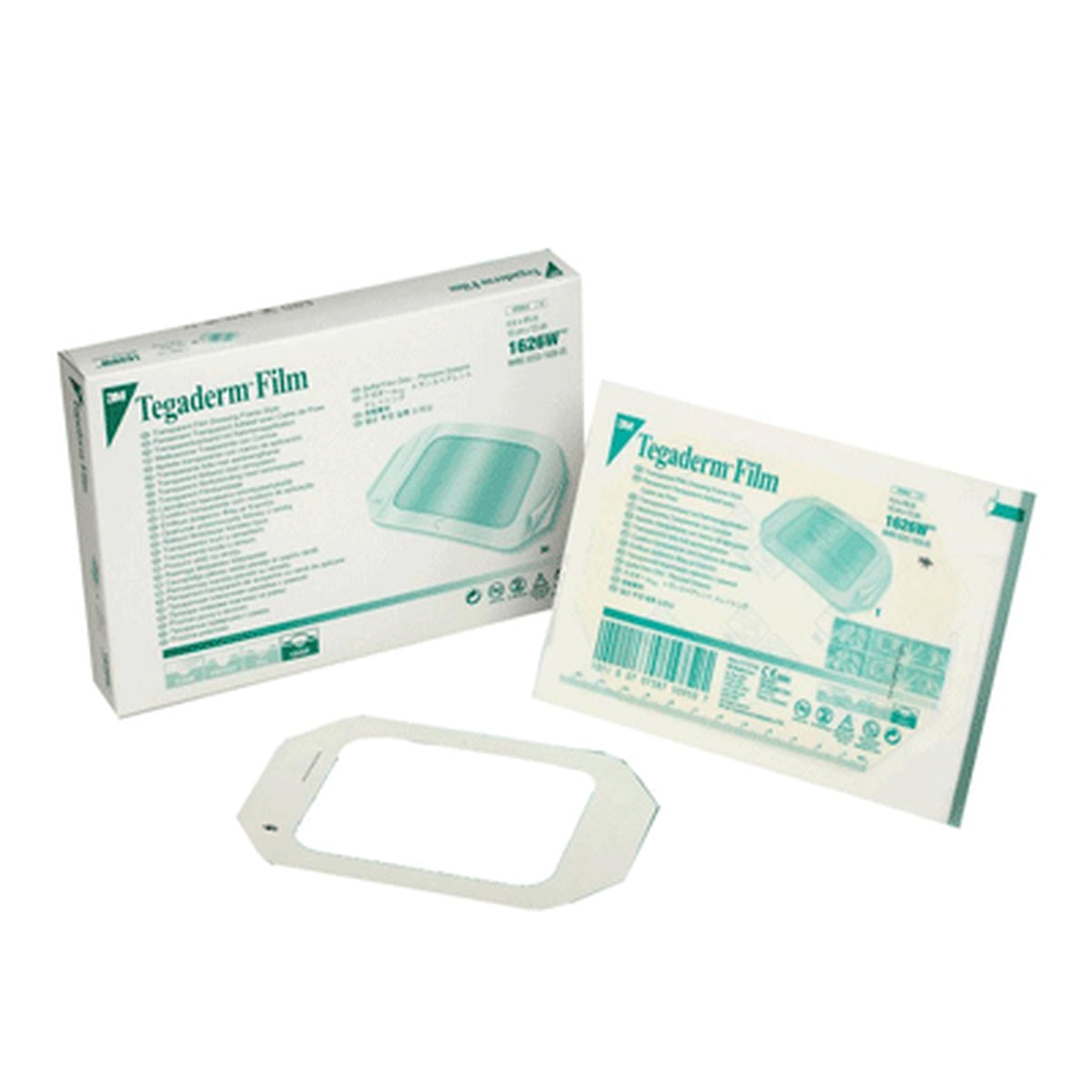 Apósito estéril 3M Tegaderm Estándar 10 cm x 12 cm, fabricado en poliuretano transparente, resistente al agua y permeable al oxígeno.