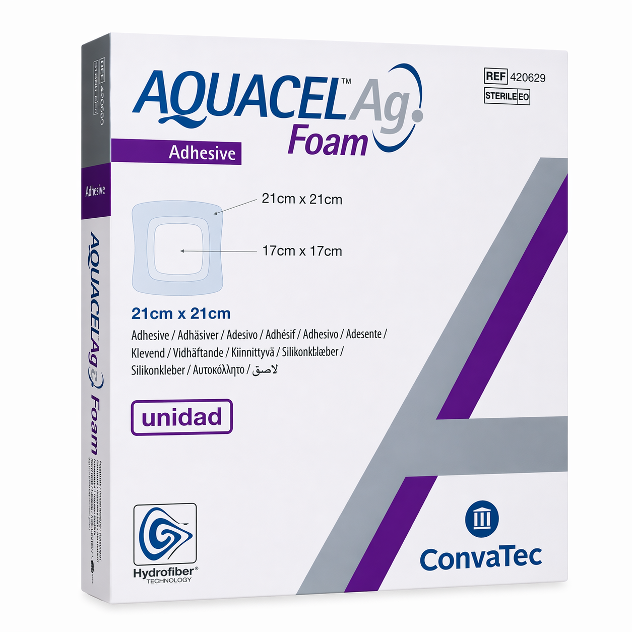 Aquacel Foam AG 21x21 cm X Und - Vendaje Antibacteriano ConvaTec