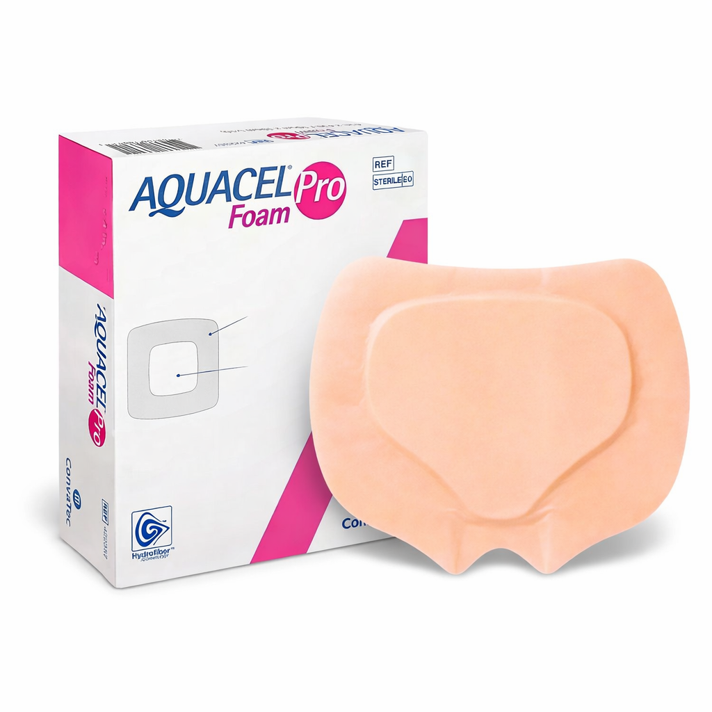 Apósito Aquacel Foam Pro adhesivo 19.8x14cm Convatec, espuma avanzada para manejo de exudado y protección de la piel