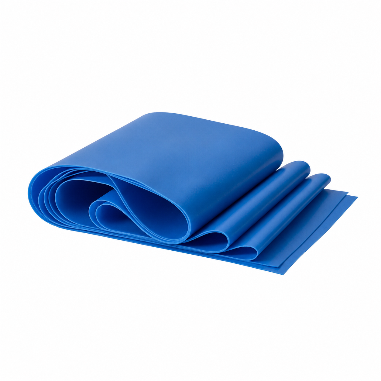 Banda elástica Rep Band número 4 de resistencia fuerte, color azul y 1,5 metros de longitud, ideal para fisioterapia y fortalecimiento muscular.