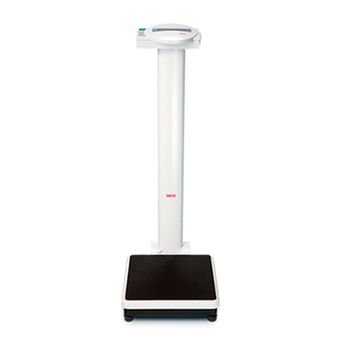 Báscula digital de columna seca 769, color blanco, para uso médico, con capacidad de 200 kg y funciones de auto-HOLD y TARA.