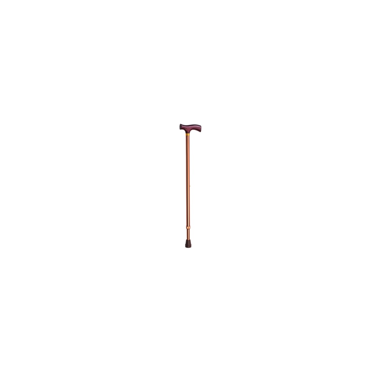 Bastón KONFORT PLUS BAS-1 T de aluminio, color negro, con empuñadura antideslizante de PVC, ajustable de 70 a 93 cm.