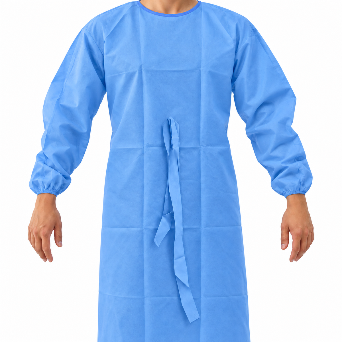 Bata médica Allmed para cirujano, manga larga, 35 g, talla T-L, paquete de 5 unidades para uso hospitalario.