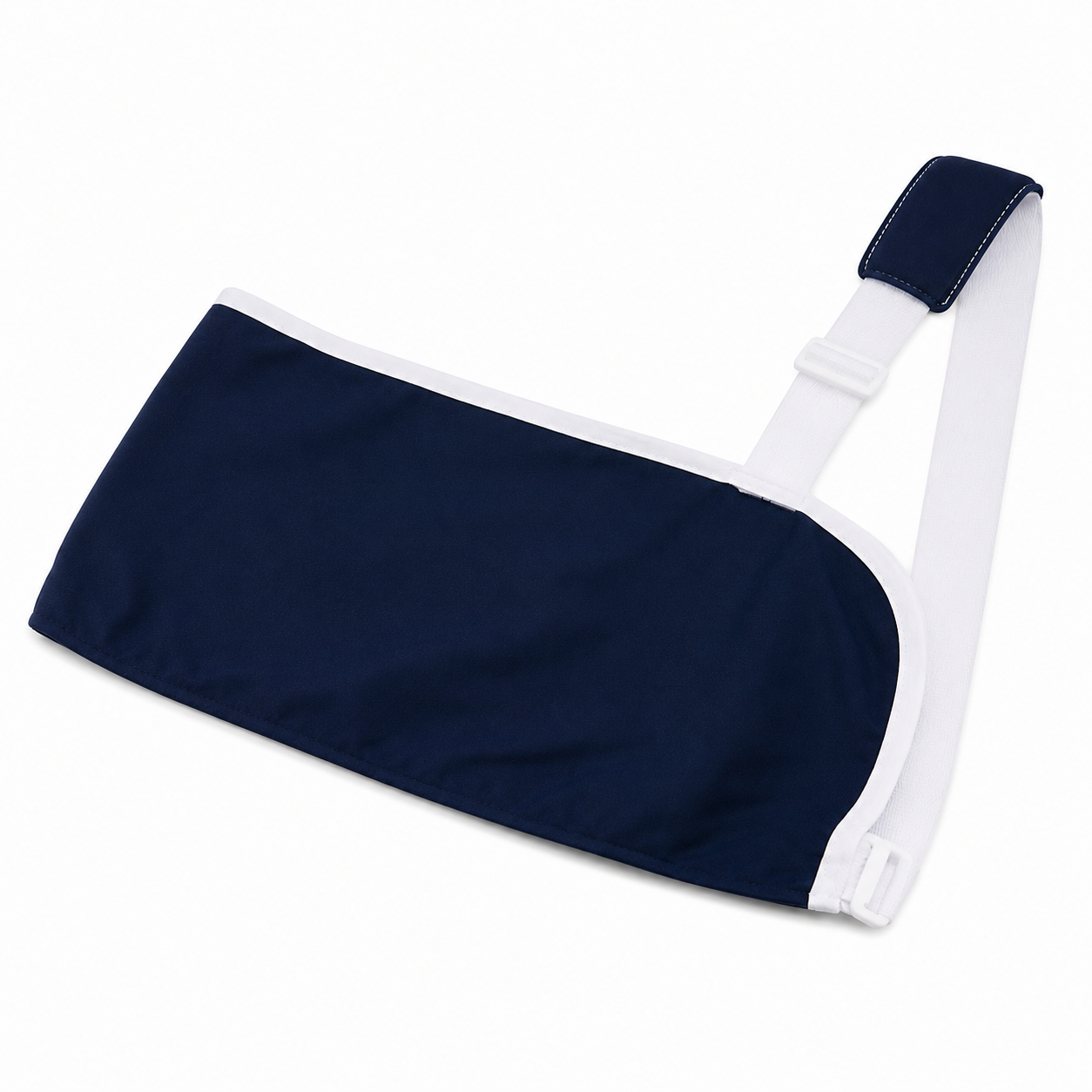 Cabestrillo para brazo talla L marca Maclo elaborado en tela resistente con ajuste para hombro.