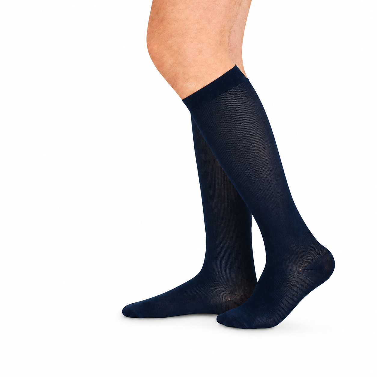 Calcetín de compresión alta Medivaric 20-30 mmHg, talla M color azul, referencia 3333P0205, diseñado para brindar soporte y compresión en las piernas.