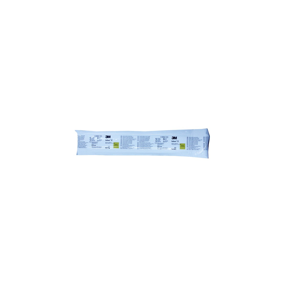 Campo de incisión 3M™ Ioban™ 2, estéril, con respaldo de poliéster y adhesivo de acrilato, diseñado para procedimientos quirúrgicos.