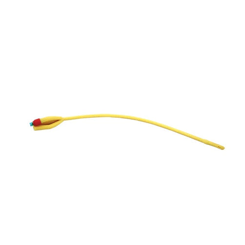 Catéter Sonda Foley 3 Vías #22 B.30 de Allmed, fabricado en látex, color transparente, con tres vías y conector para drenaje.