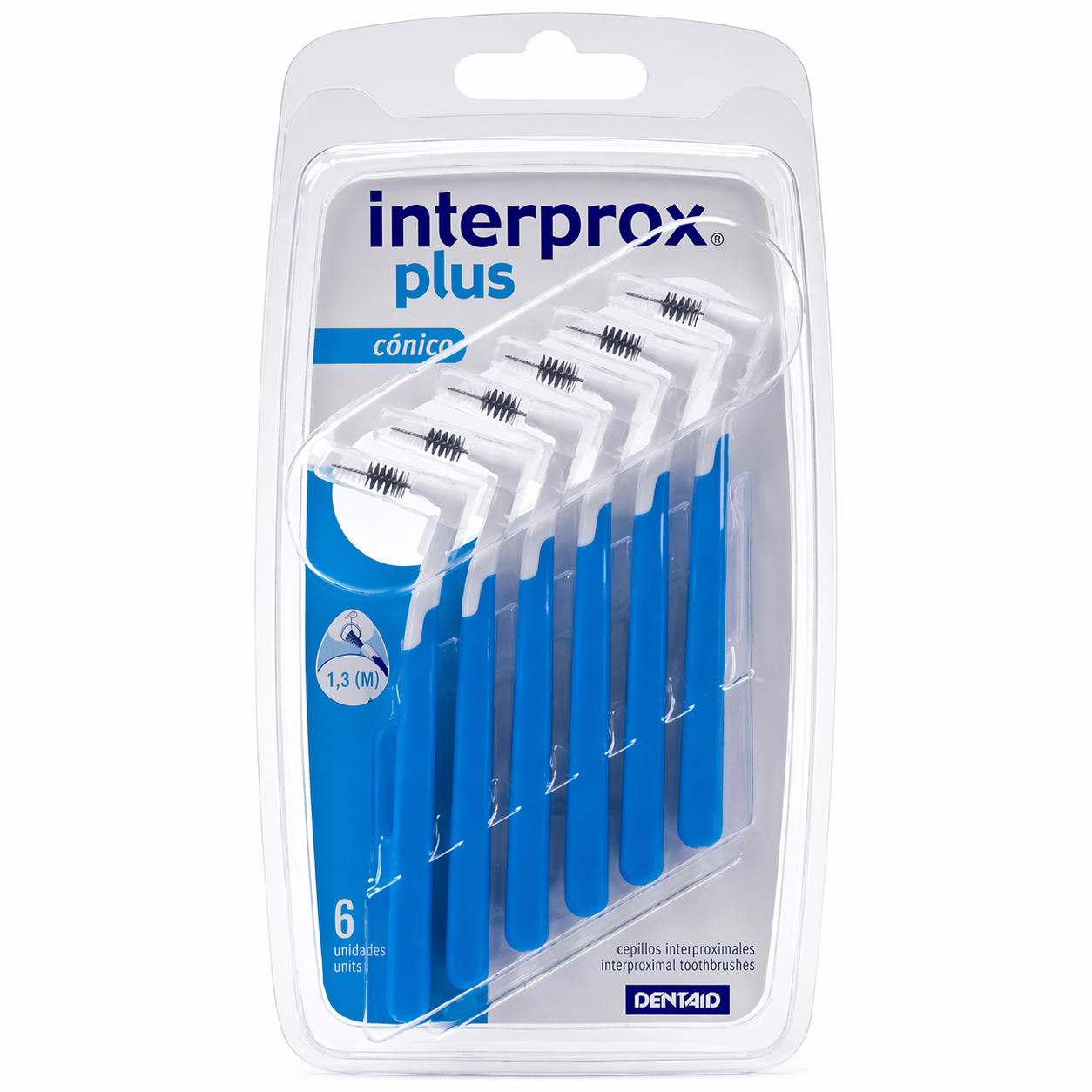 Cepillos Interprox Plus 2G talla 4 cónico (1,3 a 1,2 mm) blíster x 6 unidades