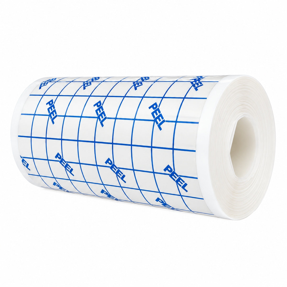 Cinta médica adhesiva transparente Pharmafix de 10 x 10 m, diseñada para fijar y sujetar apósitos y otros elementos durante procedimientos clínicos.