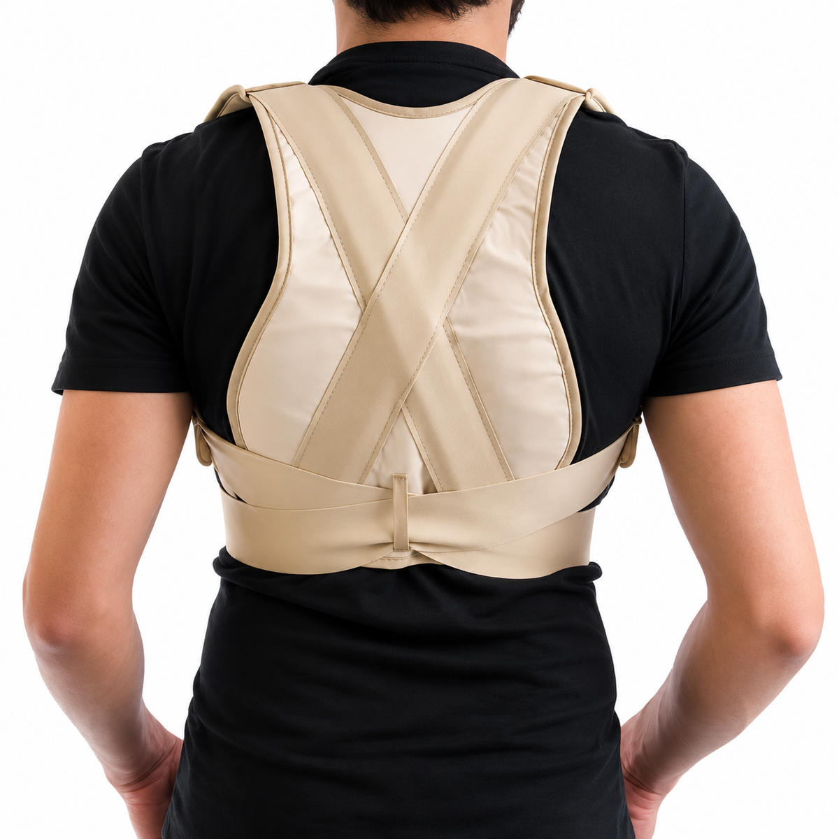 Corrector de postura ergonómico KM901 talla S/M, diseñado para brindar soporte en espalda y hombros y ayudar a mantener una postura adecuada.