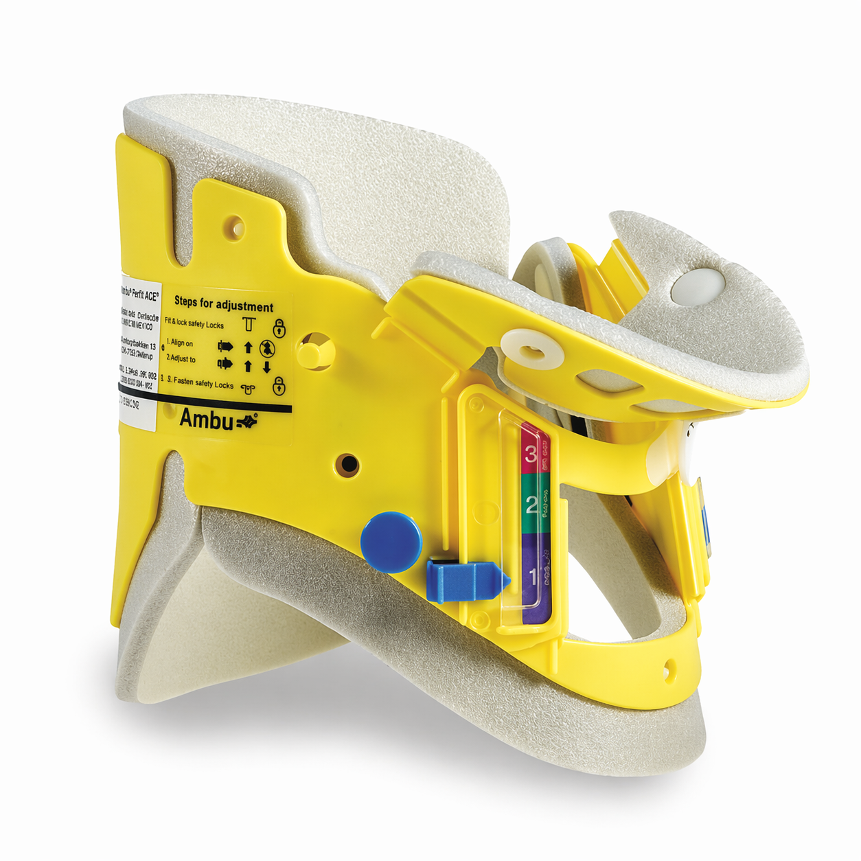 Cuello inmovilizador cervical pediátrico Ambu ref 000281107, dispositivo ajustable para inmovilización segura del cuello en pacientes pediátricos