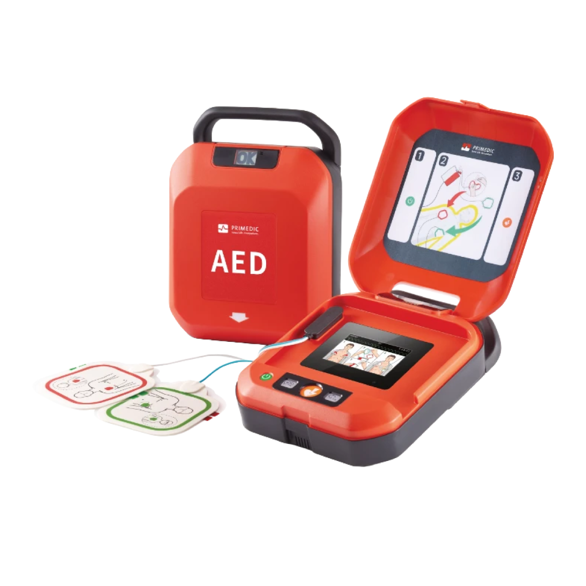 Desfibrilador Automático Primedic HeartSave YA DEA Electrodos Estándar