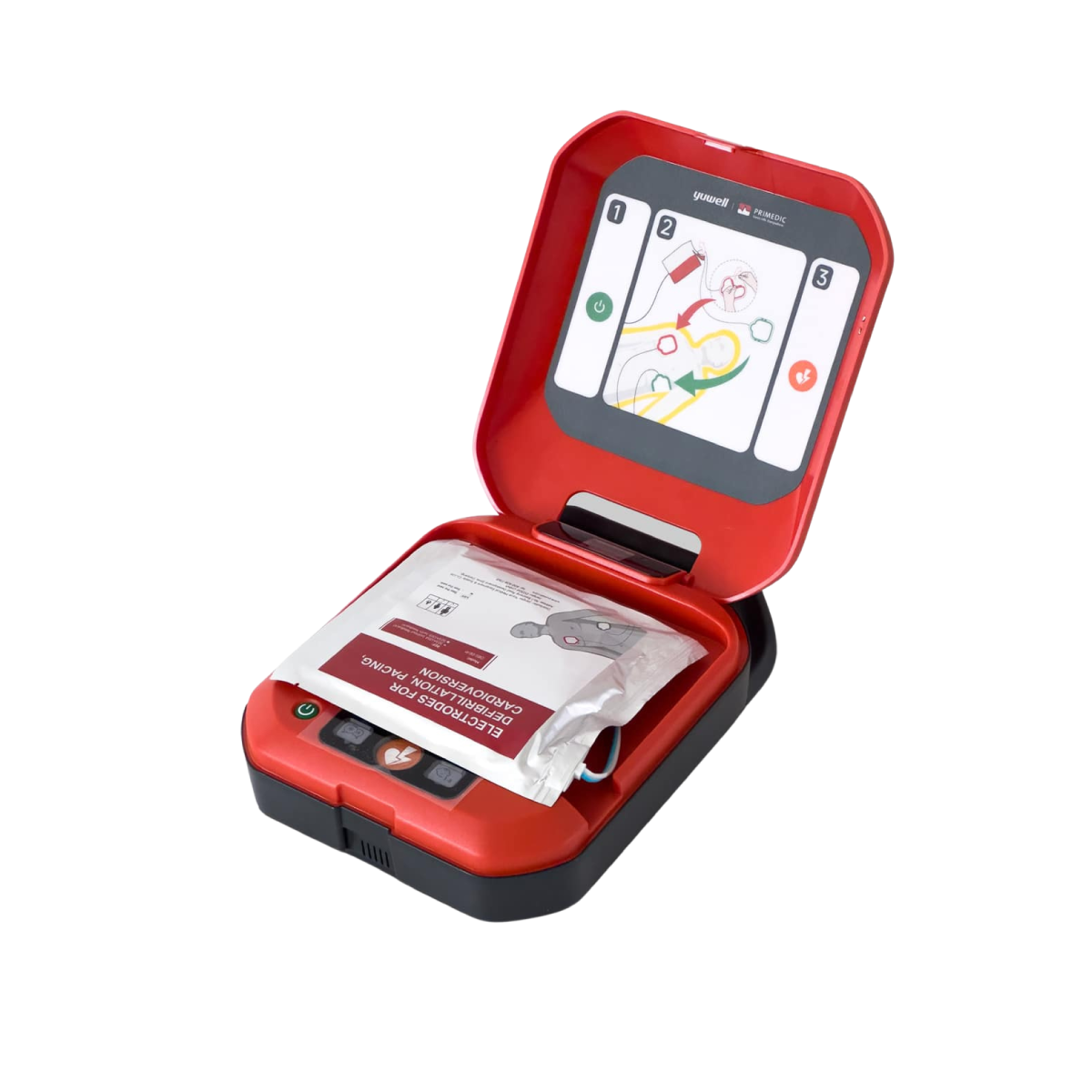 Desfibrilador Automático Primedic HeartSave YA DEA Electrodos Estándar