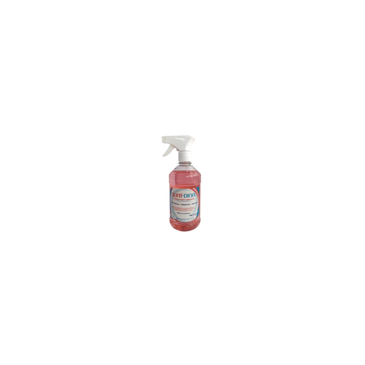 Quatdina Desinfectante Hospitalario 500ml de Holandina, líquido transparente en botella plástica, ideal para desinfección en entornos clínicos.
