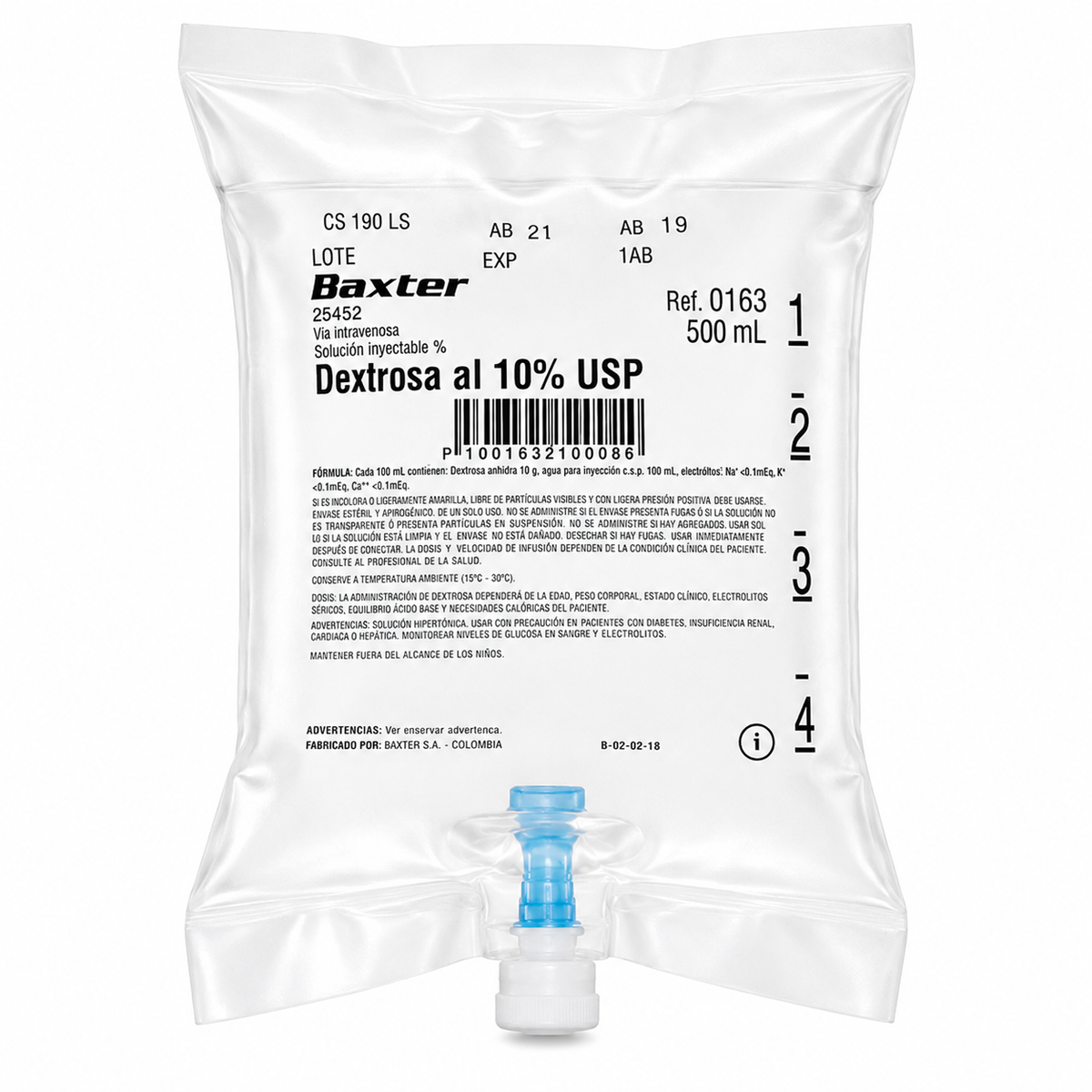 Dextrosa 10% Solución Hidratante 500 ml ARB0163