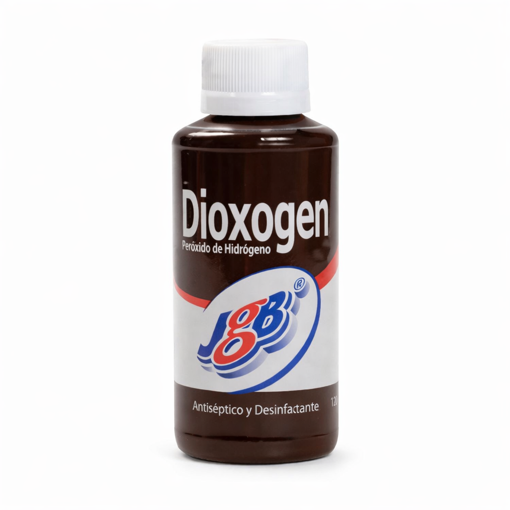 Dioxogen líquido desinfectante 120 ml, peróxido de hidrógeno antiséptico para limpieza y desinfección segura