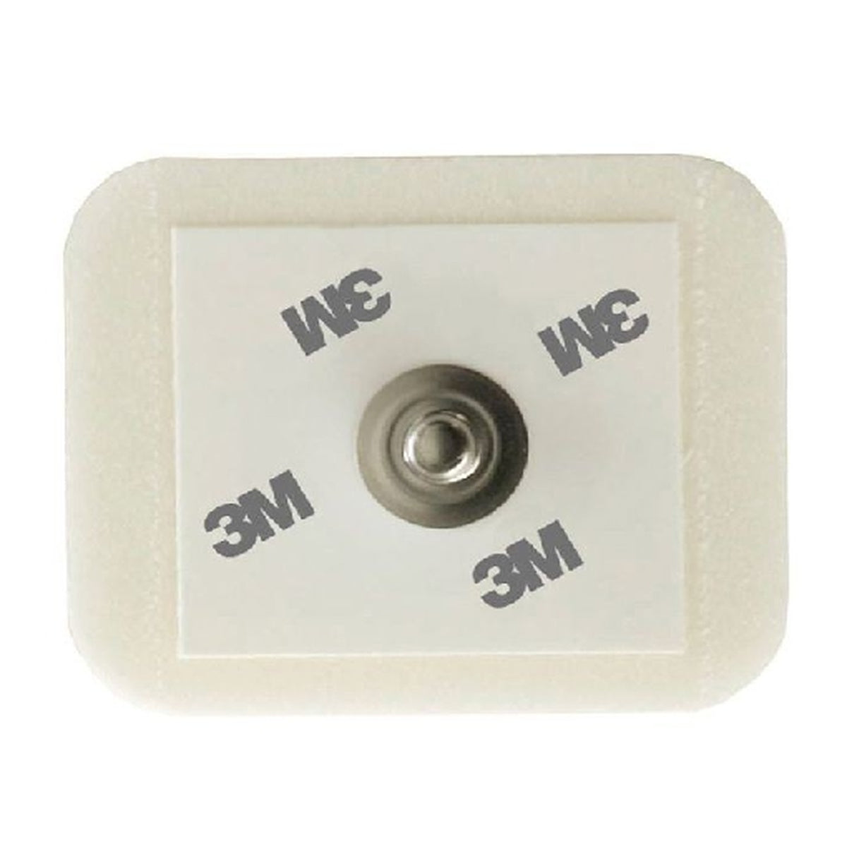 Electrodo de monitoreo electrocardiográfico 3MTM 2228, autoadhesivo, con respaldo de espuma, dimensiones 3.4 cm x 3.3 cm, color blanco.