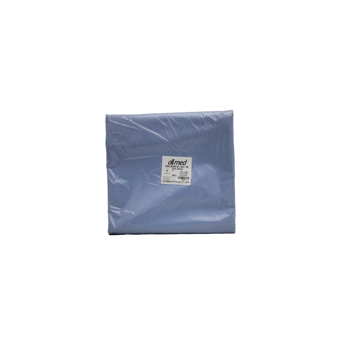 Envolvedera de tela no tejida de 1.50x1.50 metros, color blanco, marca Allmed, referencia 300234, ideal para uso clínico.