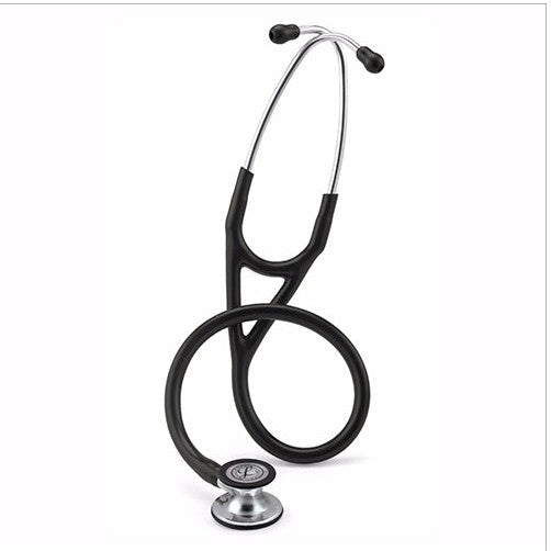 Estetoscopio Littmann Cardiology IV de 3M, con diafragma de 4,3 cm, diseño de doble lumen y construcción en acero inoxidable, color negro.