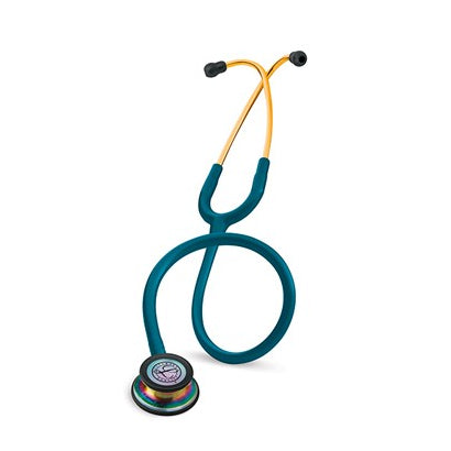 Estetoscopio 3M Littmann Classic III, longitud de 69 cm, campana de acero inoxidable, diafragmas de 4.3 cm y 3.3 cm, color negro.