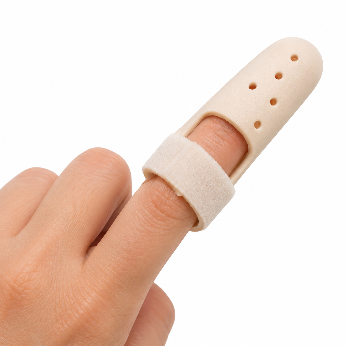 Férula Mallet Neoflex Ortotex talla 2, diseñada para brindar soporte, estabilidad e inmovilización en la falange distal del dedo.