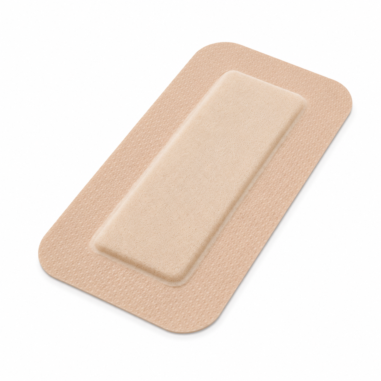 Detalle del apósito Foamlite adhesivo Convatec 5.5 x 12 cm con espuma suave y bordes adhesivos flexibles