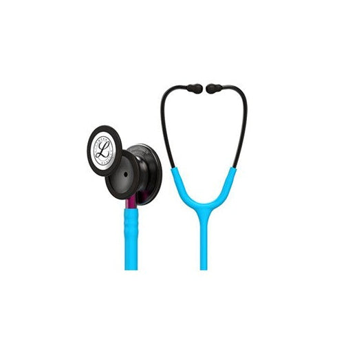 Estetoscopio 3M Littmann® Classic III™ en color negro, con campana de acero inoxidable y diafragmas sintonizables de doble frecuencia.