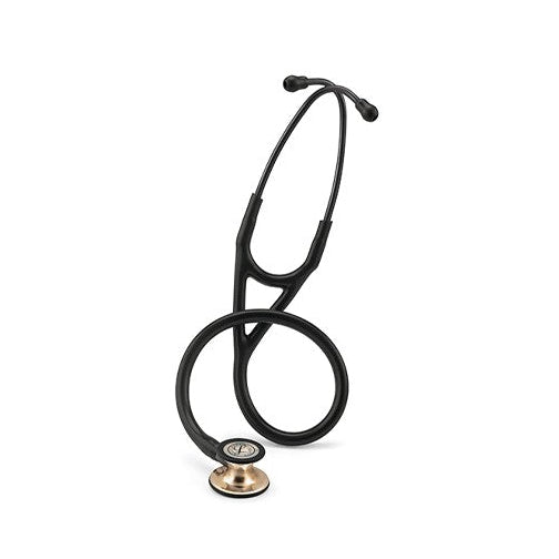 Estetoscopio Littmann Cardiology IV, color negro, con campana de acero inoxidable y diafragma de 4,3 cm, diseñado para auscultación médica.