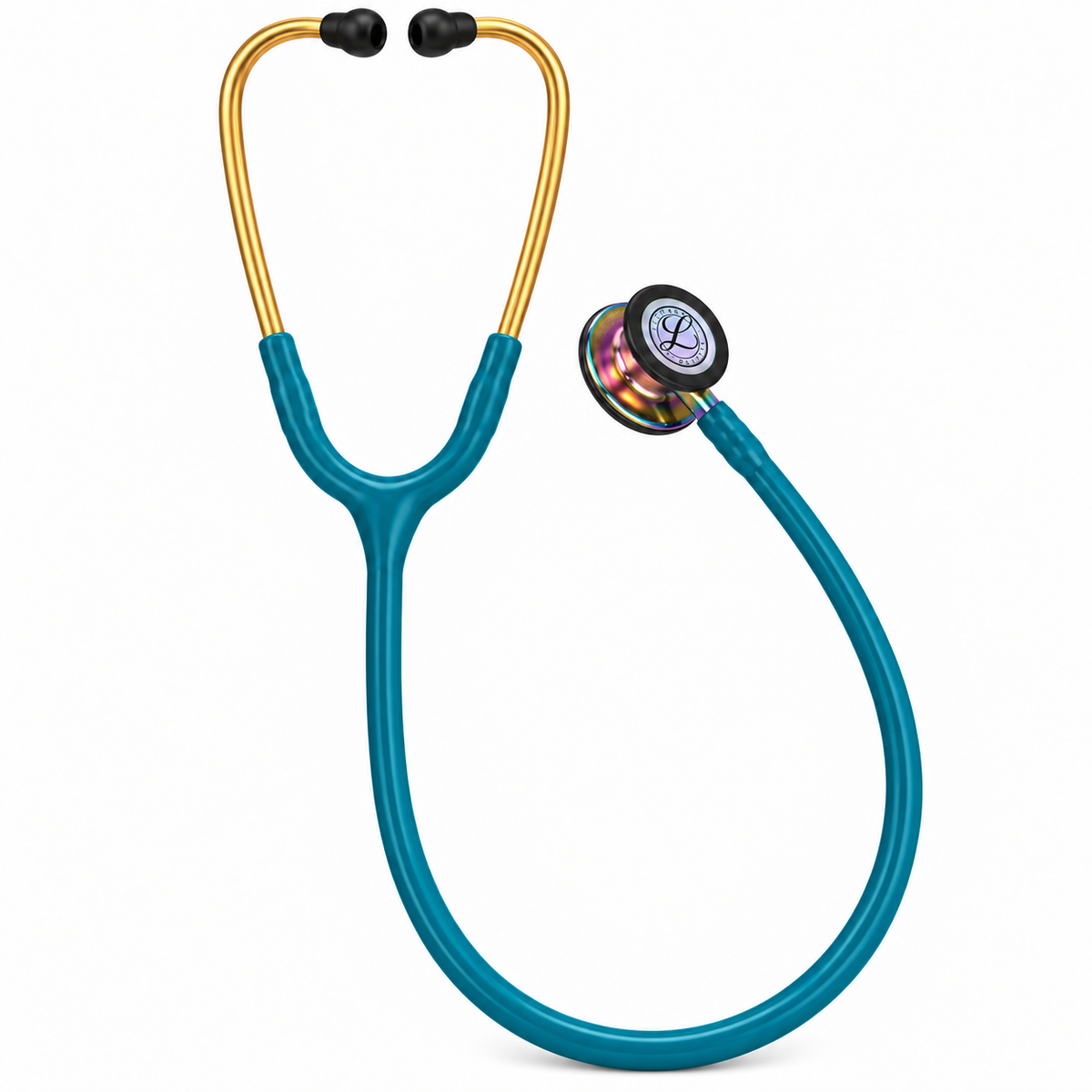 Fonendoscopio 3M Littmann Classic III color Caribbean Blue de 27 pulgadas, edición especial para auscultación clínica profesional.