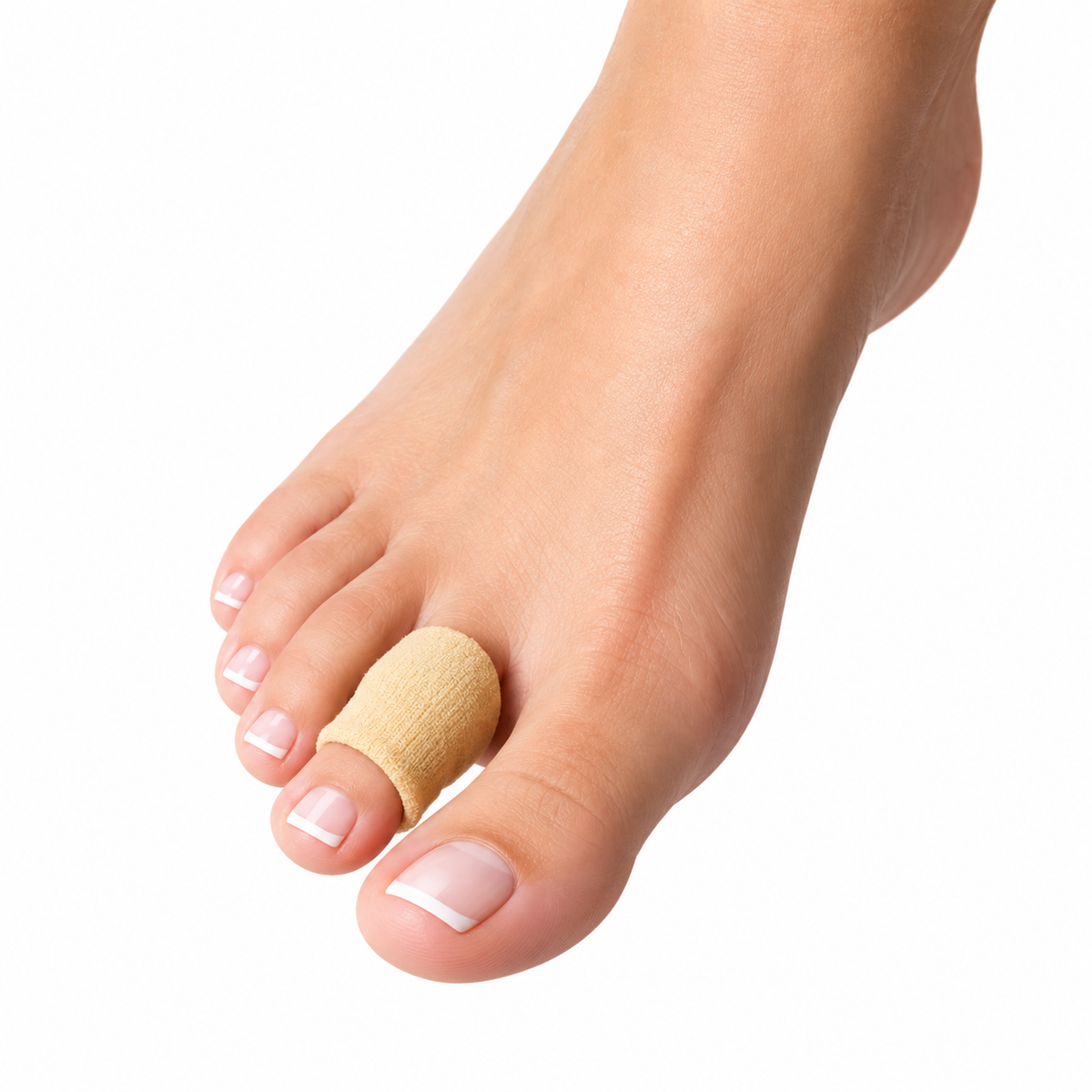 Funda cojín distal en gel talla M, referencia 401205, diseñada para brindar amortiguación, protección y mayor comodidad en la zona distal durante el uso.