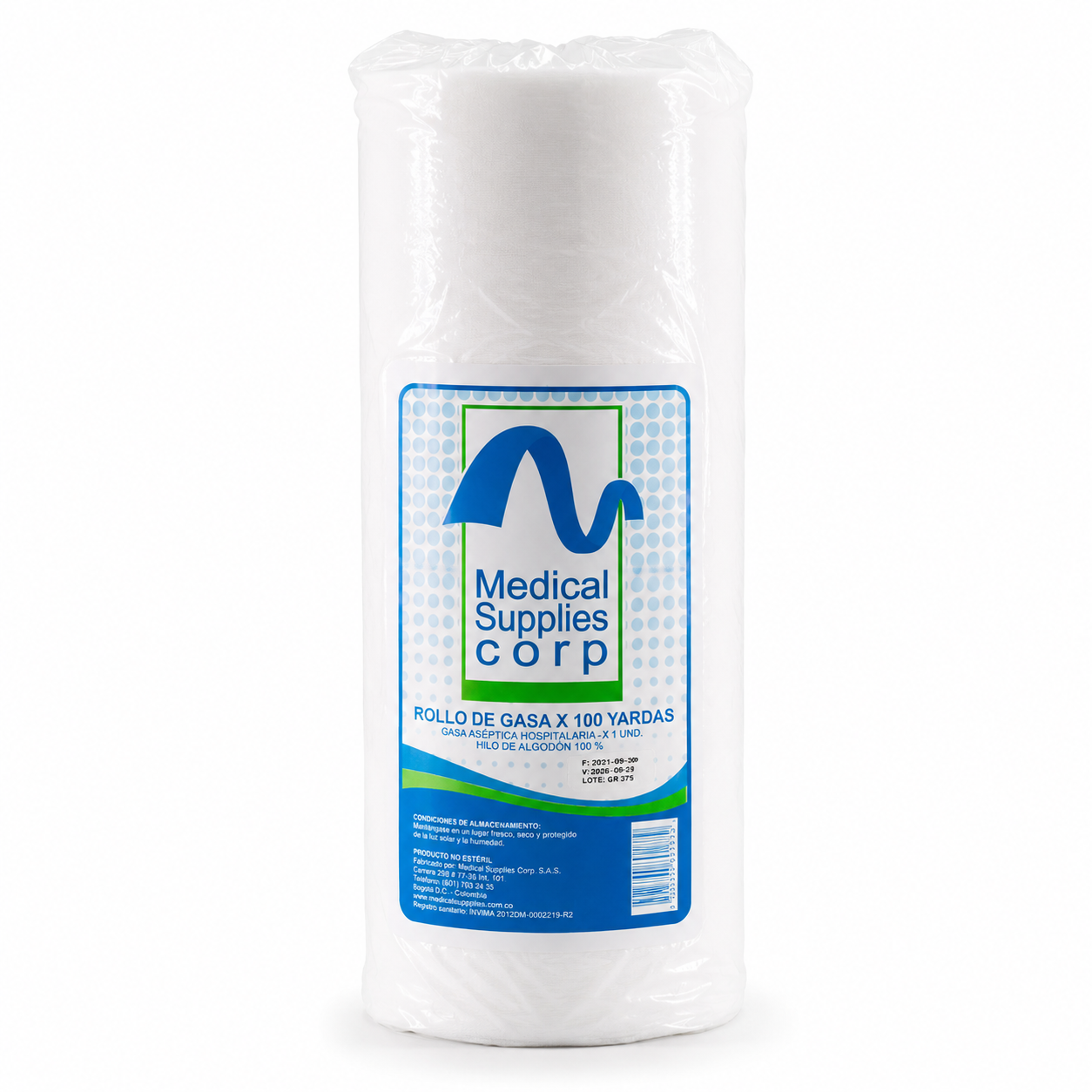 Rollo Gasa Hospitalaria 100 Yards 28 Hilos - Medical Supplies