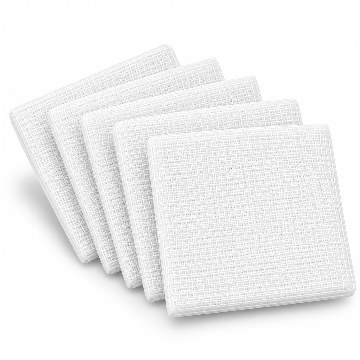Gasa precortada no tejida estéril Allmed de 7.5 x 7.5 cm, sobre con 5 unidades para curaciones y cuidado de heridas.