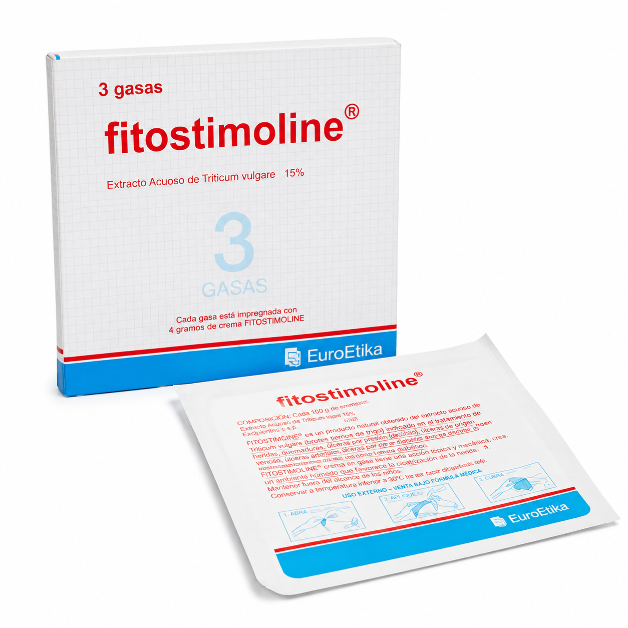 Fitostimoline Gasas Estériles 3 Und - Cuidado Avanzado