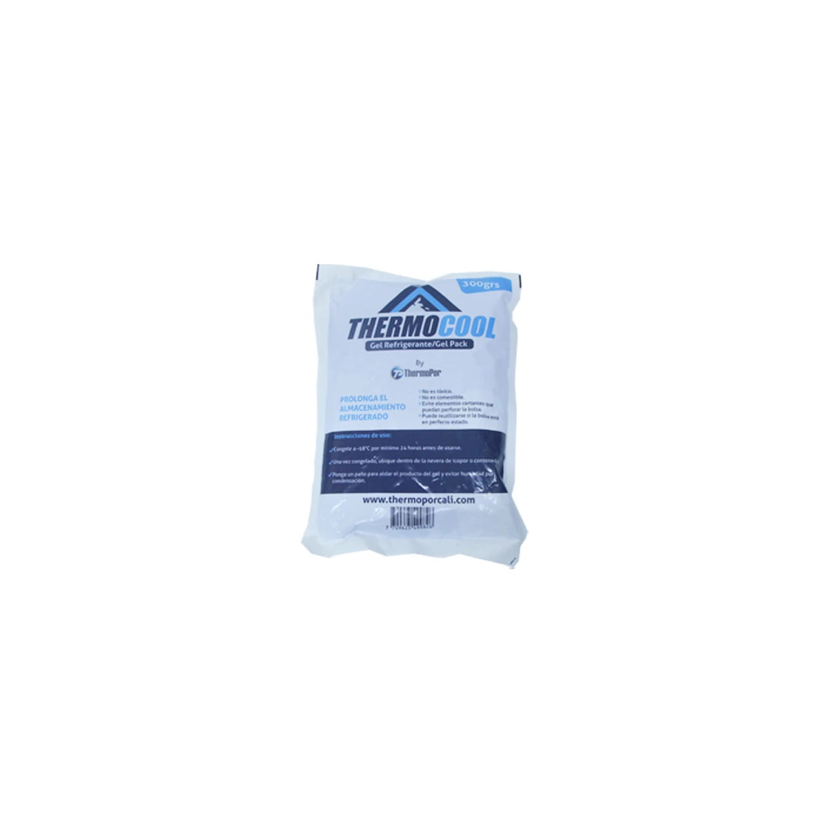 Gel refrigerante de 300g de la marca Thermopor, en envase tubular, color azul, diseñado para enfriar rápidamente.