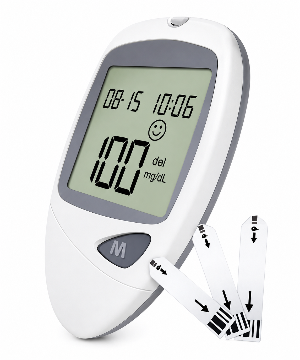 Glucómetro OKmeter Match II combo con 50 tiras reactivas y 50 lancetas para monitoreo de glucosa en sangre