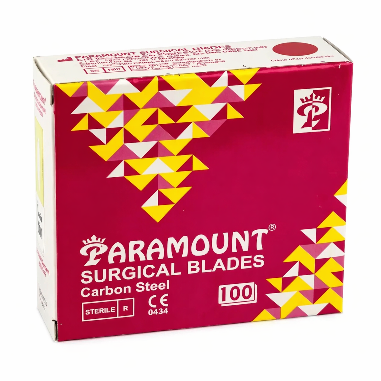 Hojas de bisturí número 23 marca Paramount caja por 100 unidades uso médico quirúrgico estéril