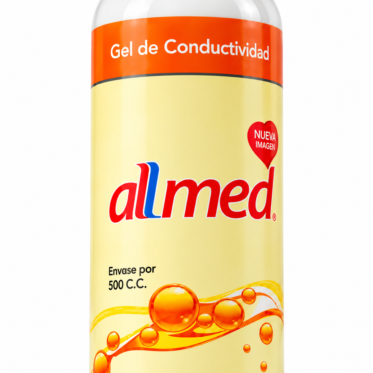 Jalea conductiva Allmed color azul de 500 cc para ultrasonido y procedimientos de diagnóstico.