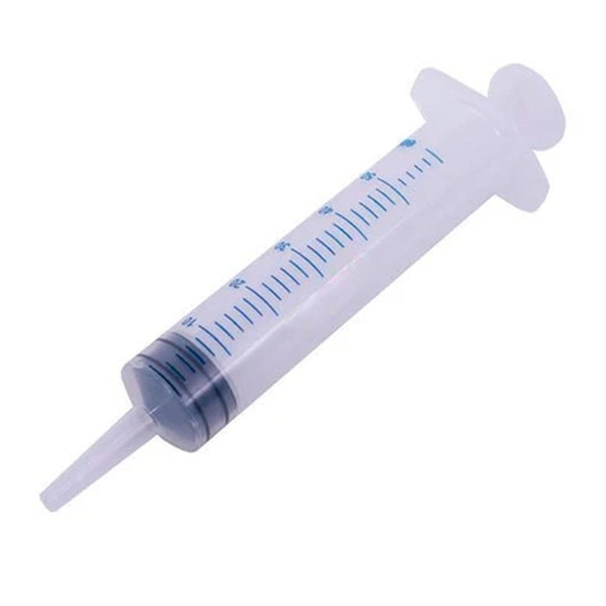 Jeringa estéril hipodérmica BD Plastipak™ de 50 ml, tres partes, con aguja tribiselada y barril transparente, material libre de látex.