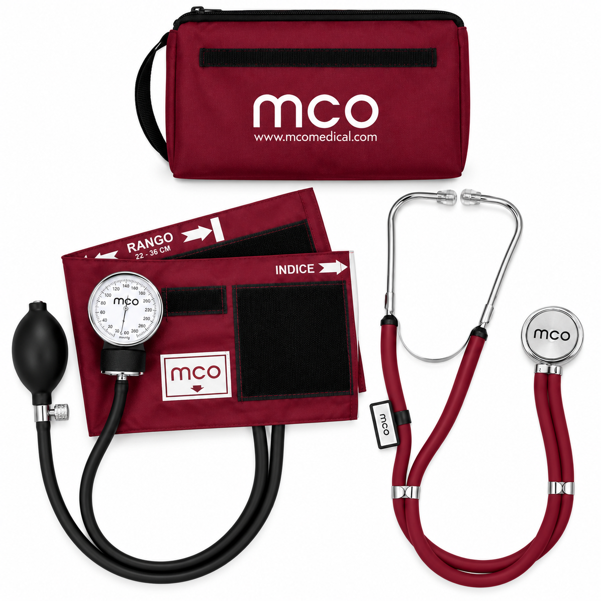 Kit Fonendo + Tensiómetro Doble Campana Estuche Vino MC-20A-ST13