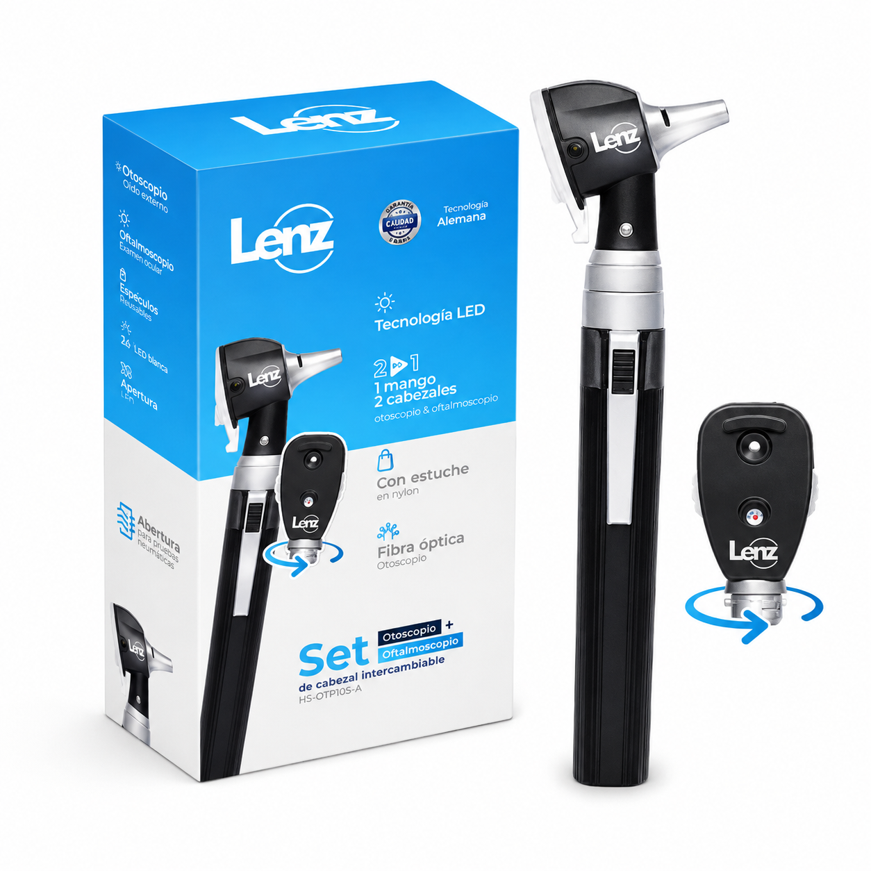 Kit Órganos De Los Sentidos - Otoscopio-Oftalmoscopio HS-OTP10S-A