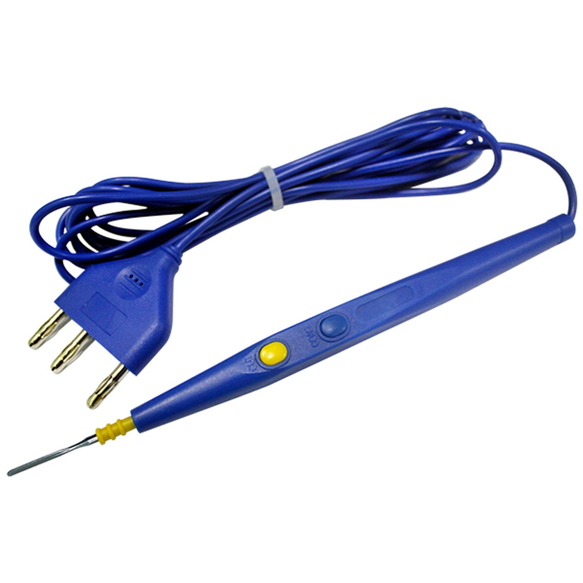 Lápiz para electrocirugía desechable Life Care, con punta de acero inoxidable de 70 mm, botones de corte y coagulación, cable de 3 m.